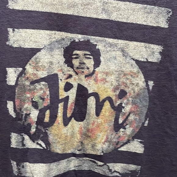 Jimi Hendrix concert tee womens small navy blue crew neck fitted 🎸 - Picture 2 of 5